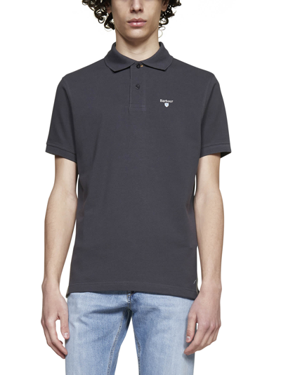Shop Barbour Polo Shirt In Navy Dress