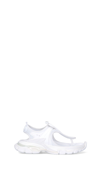 Shop Balenciaga Women's White Polyester Sandals
