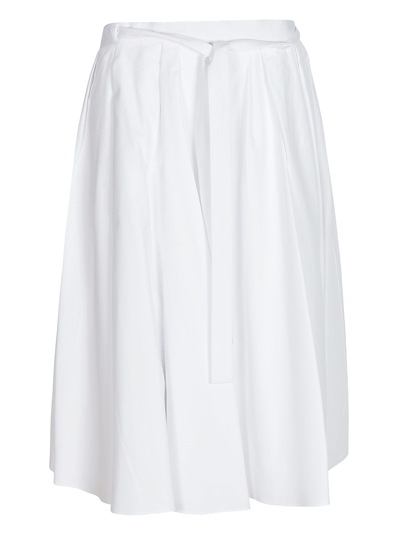 Shop Prada Women's White Cotton Skirt