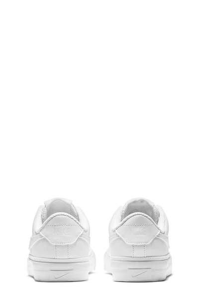 Shop Nike Kids' Court Legacy Sneaker In White/ White