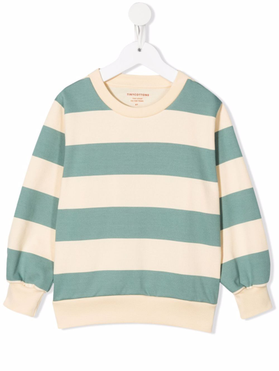 Tiny Cottons Stripe-print Sweatshirt In Neutrals