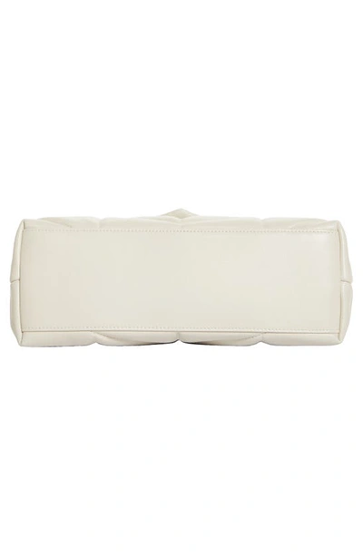 Saint Laurent Small Lou Leather Puffer Bag In Crema Soft