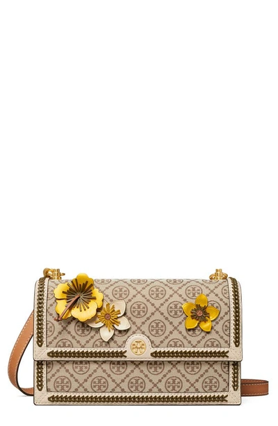 Tory Burch MOTO 2023 Cruise Tory Burch T Monogram Braided Floral Studio  Shoulder Bag