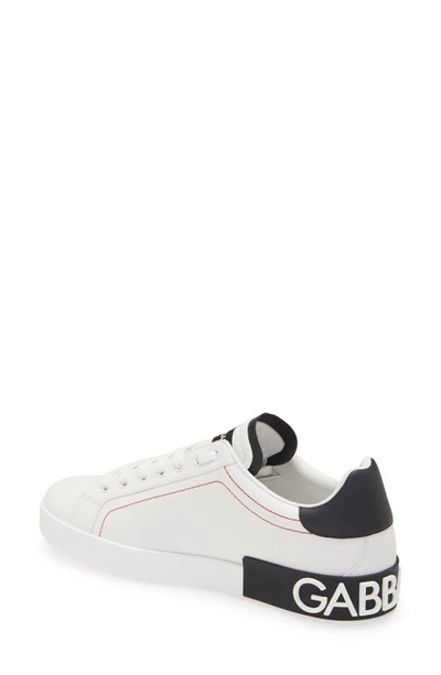 Shop Dolce & Gabbana Portofino Sneaker In 89697 White/black