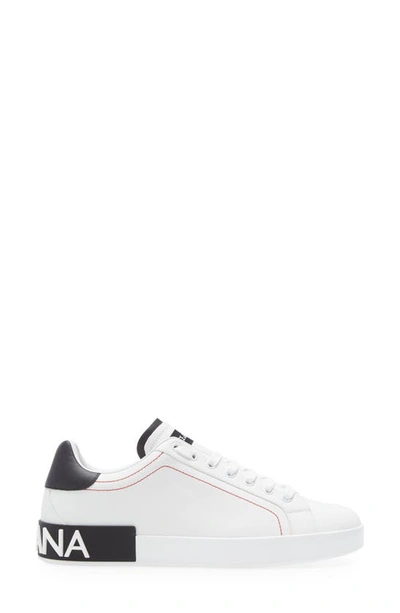 Shop Dolce & Gabbana Dolce&gabbana Portofino Sneaker In 89697 White/black