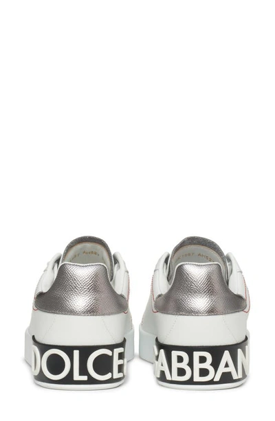 Shop Dolce & Gabbana Portofino Sneaker In 89697 White/black