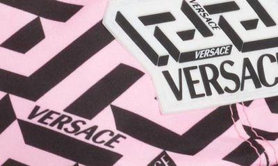 Shop Versace Greek Key Logo Baseball Cap In Candy Black