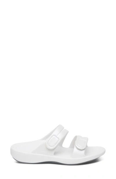 Shop Aetrex Janey Sport Slide Sandal In White