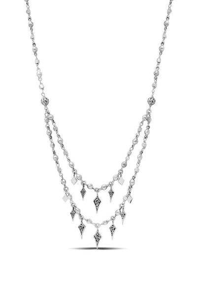 Shop Lois Hill Layered Charm Necklace In Silver