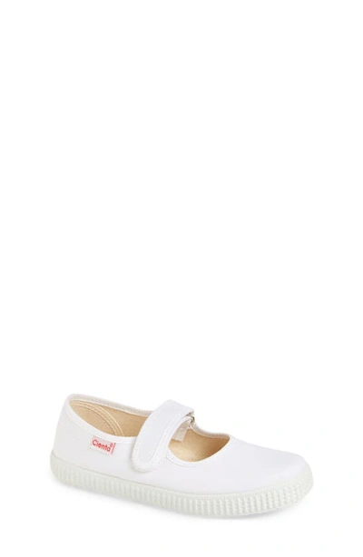 Shop Cienta Mary Jane Sneaker In White