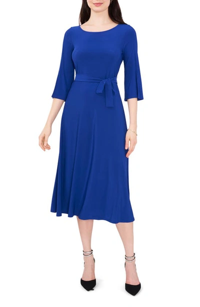 Shop Chaus Scoop Neck Midi Dress In Blue