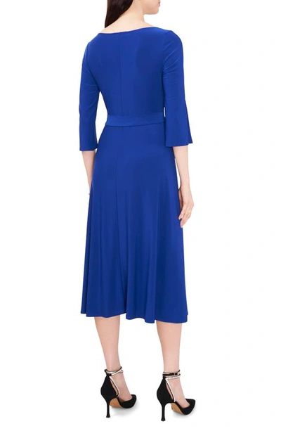 Shop Chaus Scoop Neck Midi Dress In Blue