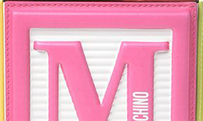 Moschino Building Block Faux Leather Top Handle Bag In Fantasy Print