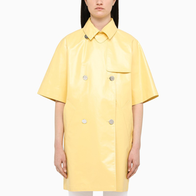 Shop Max Mara Yellow Tondo Short-sleeved Trench Coat