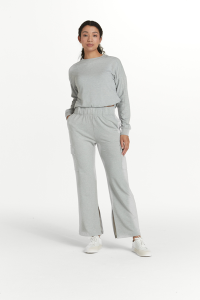Shop Lole Solace Pants In Light Grey Heather