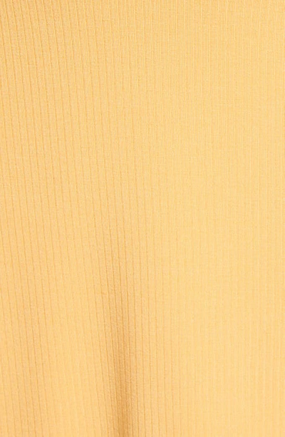Shop Afrm Jazlyn Ruched Ribbed Dress In Orange Cream