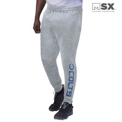 Shop Msx By Michael Strahan Heathered Gray Indianapolis Colts Jogger Pants In Heather Gray