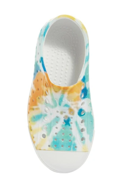 Shop Native Shoes Jefferson Water Friendly Perforated Slip-on In Shlwht/ Shlwht/ Ortiedye