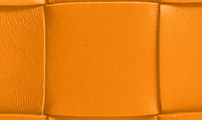 Shop Bottega Veneta Intrecciato Leather Crossbody Bag In Tangerine-gold