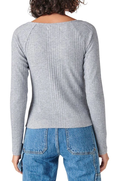 Shop Lucky Brand Cloud Rib Top In Grisaille