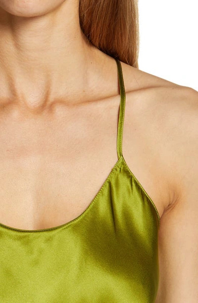 Etam Pearly Silk Pajama Camisole In Green