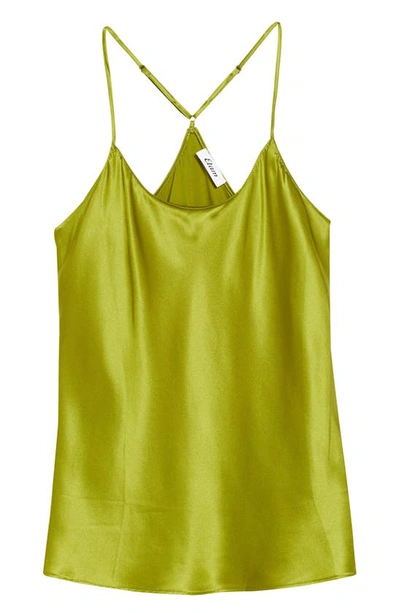 Etam Pearly Silk Pajama Camisole In Green