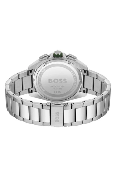 Shop Hugo Boss Volane Chronograph Bracelet Watch, 44mm In Silver