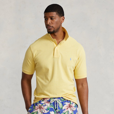 Shop Polo Ralph Lauren The Iconic Mesh Polo Shirt In Emp Yellow Heather