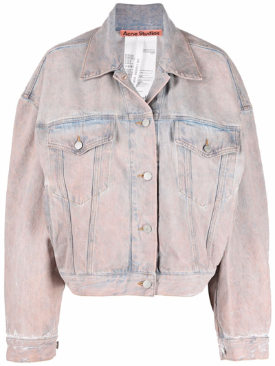Shop Acne Studios Women's Pink Cotton Jacket