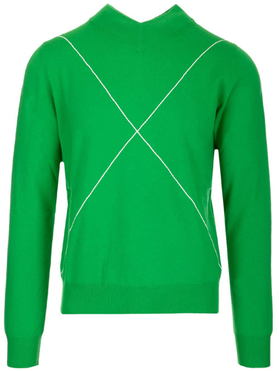 Shop Bottega Veneta Men's Green Other Materials Sweater