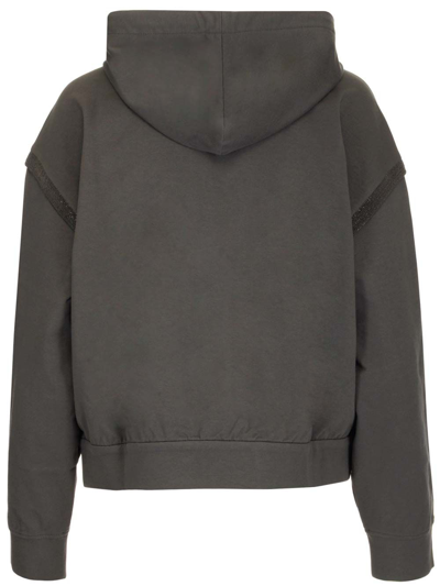 Shop Brunello Cucinelli Women's Grey Other Materials Sweatshirt
