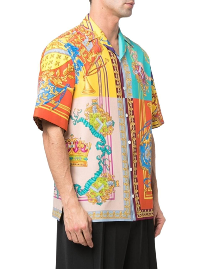 Shop Versace Men's Multicolor Cotton Shirt