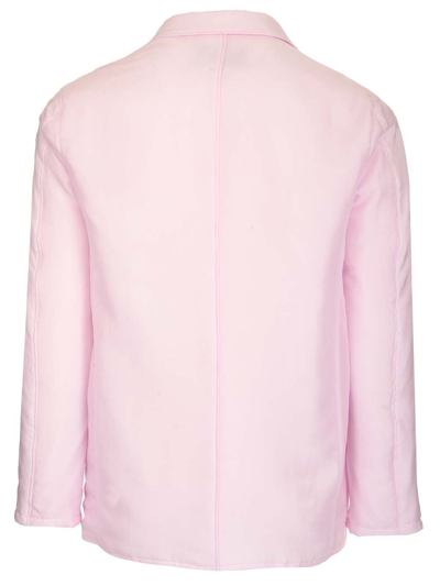Shop Ermenegildo Zegna Men's Pink Other Materials Jacket