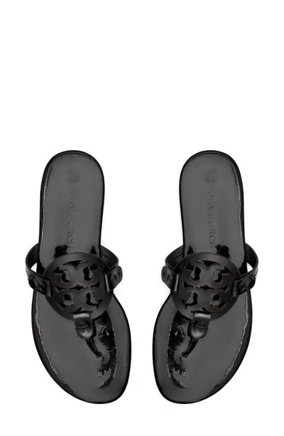 Tory Burch Miller Soft Sandal In Perfect Black Patent