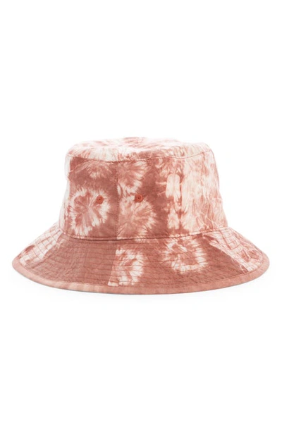Shop Acne Studios Brimmo Tie Dye Cotton Poplin Bucket Hat In Old Pink