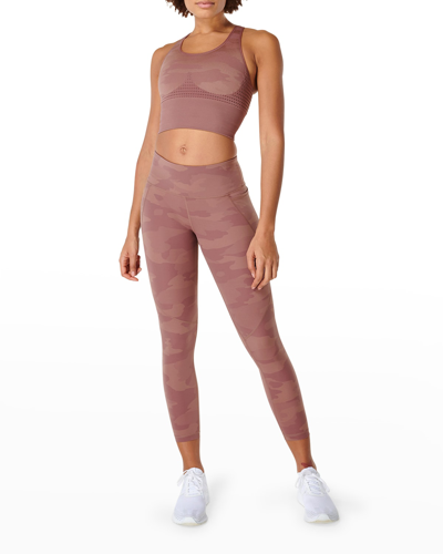 Shop Sweaty Betty Power 7/8 Workout Leggings In Pink Tonal Camo P