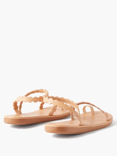 Buy ANCIENT GREEK SANDALS Aura Scalloped Leather Sandals 7 - Natural At 40%  Off