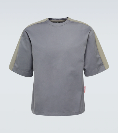 Shop Gr10k Sectary Cotton-blend T-shirt In Dusty Grey