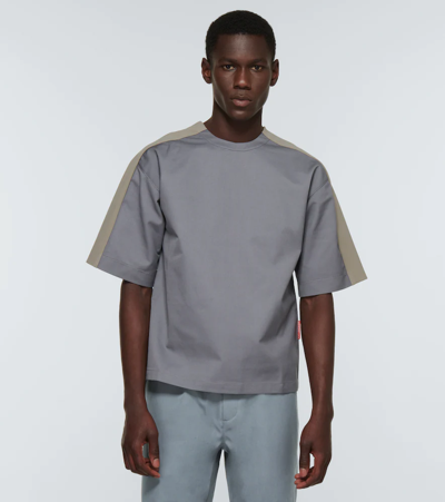 Shop Gr10k Sectary Cotton-blend T-shirt In Dusty Grey
