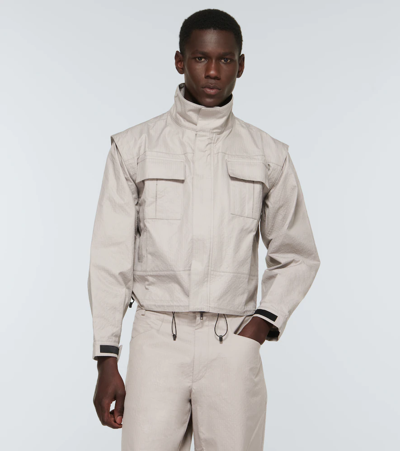 Shop Gr10k Forest Protection Ripstop Jacket In Pearl Grey