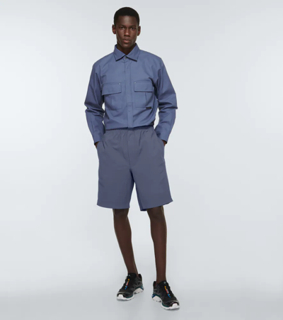 Shop Gr10k Bonded Technical Shorts In Dusty Blue