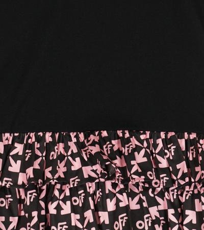 Off-white Little Girl's & Girl's Monogram T-shirt Dress In Black Pink