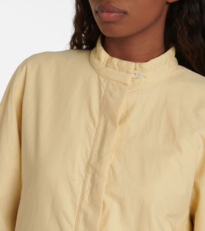Shop Lemaire Cotton Shirt In 508 Pale Custard