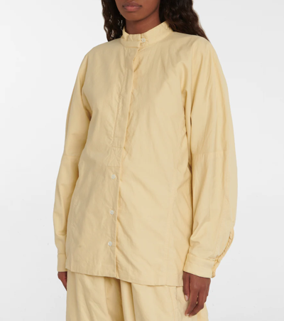 Shop Lemaire Cotton Shirt In 508 Pale Custard