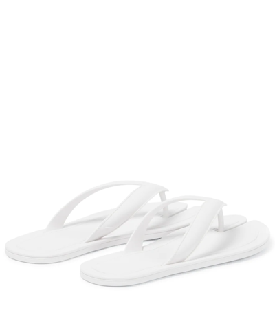 Shop Maison Margiela Tabi Thong Sandals In Off White