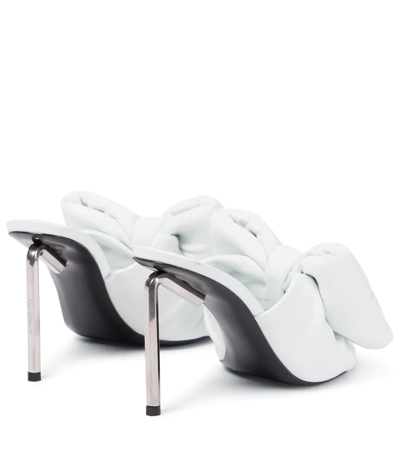 Shop Off-white Allen Bow Leather Sandals In White