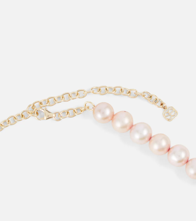 Shop Sydney Evan 14kt Gold Necklace With Pearls In 0