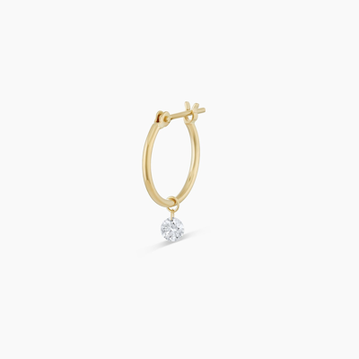 Shop Gorjana Floating Diamond Huggie Earring In 18k Gold/diamond