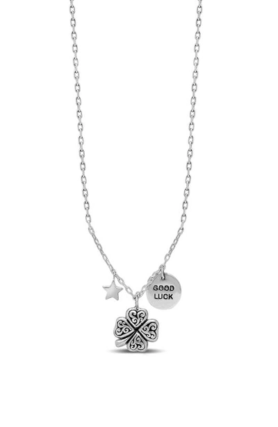Shop Lois Hill Good Luck Charm Necklace In Silver