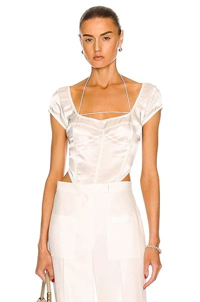 Shop Anna October Attica Bodysuit In White